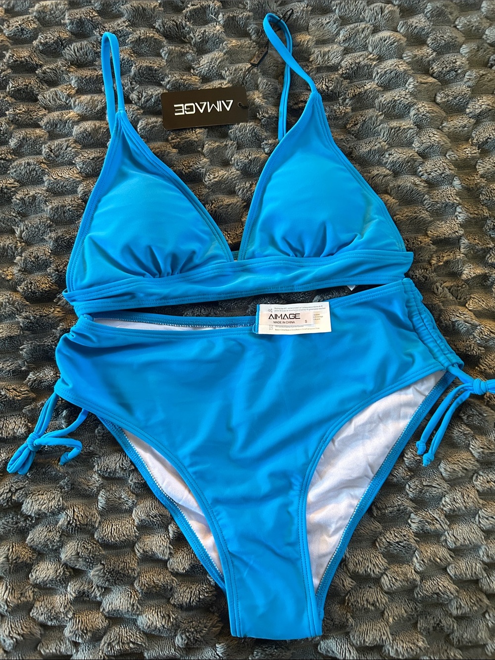 Blue Triangle Bikini Set - Women Swim